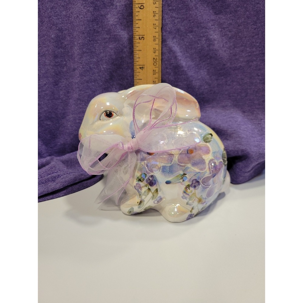 Ceramic Colorful Painted Bunny Rabbit Excellent Condition - Picture 2 of 4